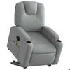 VidaXL Electric Massage Recliner Light Grey Fabric 3204404