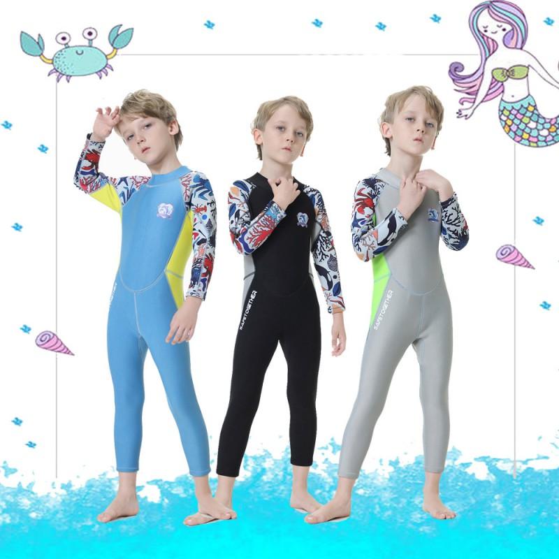 2.5MM Diving Suit Boys Warm Snorkeling Surfing Training Jellyfish Swimsuit R003 Speed Dry Cartoon