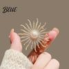 Scarf Pin Women Brooch High-Gloss Rhinestone Faux Pearl Inlay Sparkling