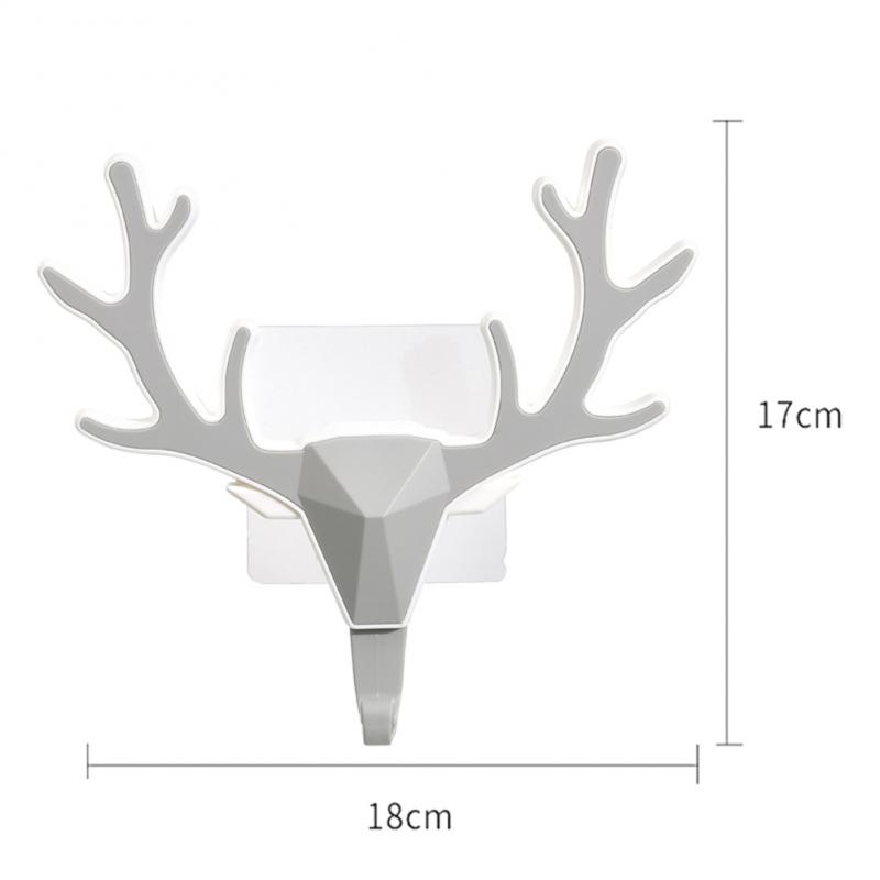 Cârlig decorativ din corn de cerb nordic, vintage, pentru agățat pe perete, haine și pălării.