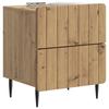Nightstand Set of 2 Artisan Oak Finish 43 X 34.5 X 49.5 Cm