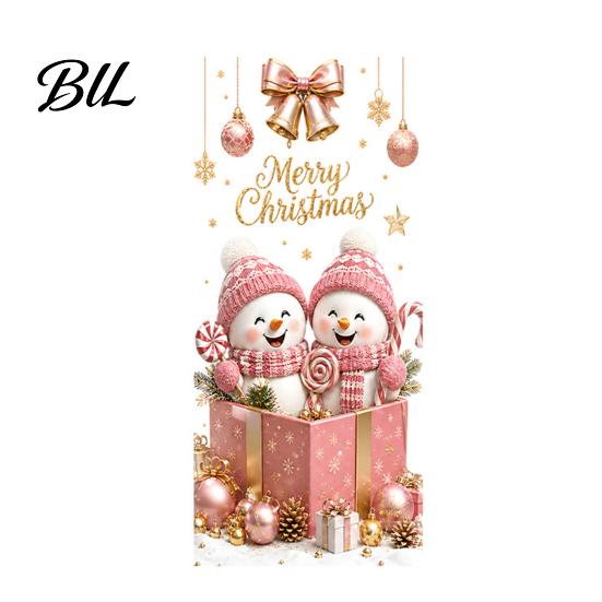 Holiday Glass Clings Christmas Window Clings, Cute Snowman Santa Penguin Reindeer Stickers for Home Decoration Glass, Reusable Static PVC Decal Party