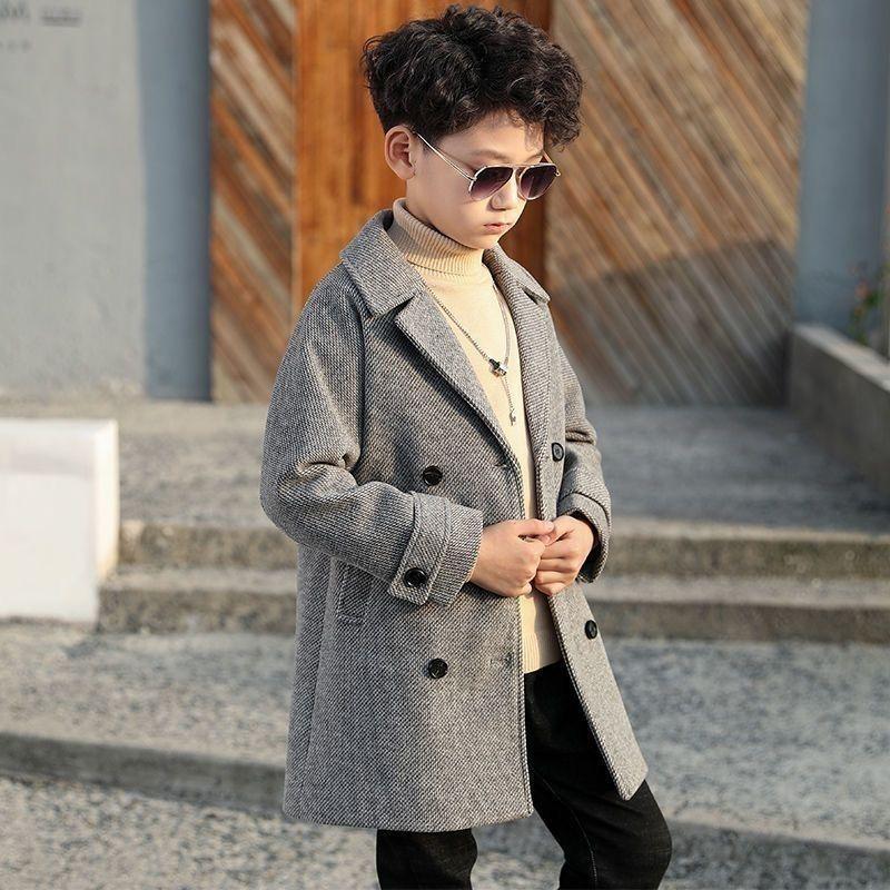Boys' Thick Wool Coat, Autumn/Winter Children's Padded Coat