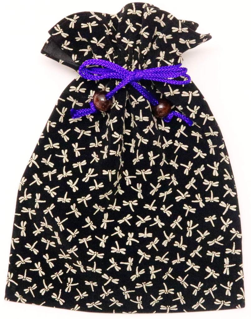 Matsumi Made In Inden Dragonfly Stamp Book X X 1 Drawstring Japanese 4589513684175 Kogei, Japan, Case, Black, 21.5 27.5 Cm, Bag, Style,