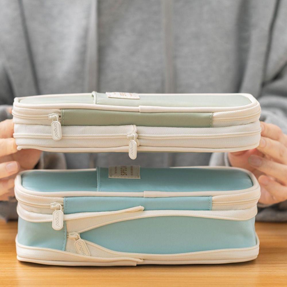 Macaroon Pencil Holder Box Retractable Expandable Pencil Case Stationery Organizer  Gift Organizer