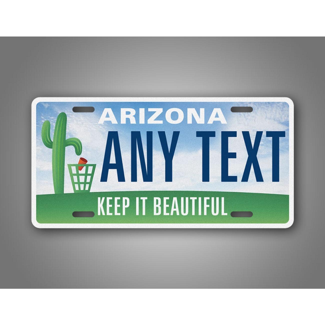 

Personalized Arizona Keep It Beautiful Custom Text Decorative Tag Dustproof & Waterproof (Only Decoration) білий