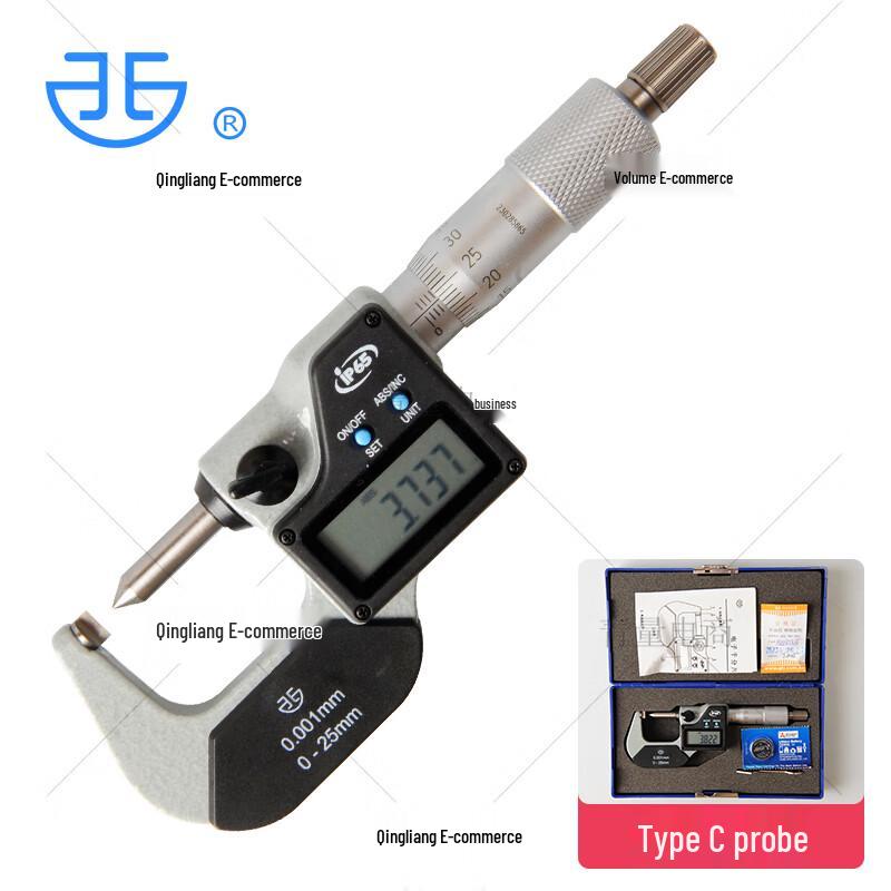 High Precision Digital Point Micrometer 0-25mm Measurement Range