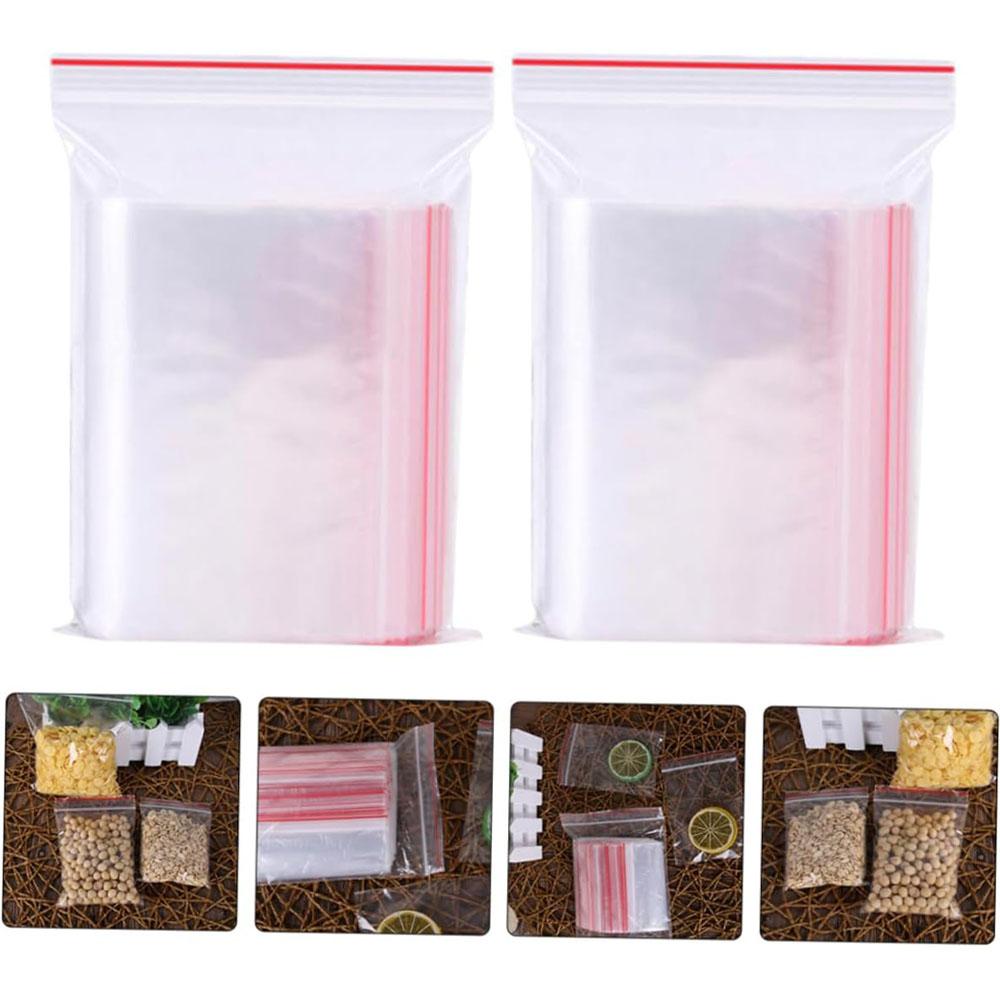 100PCS PE material small plastic bag self-sealed zipper lock bag for candy jewelry food mini storage