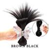Synthetic Hair Crystal Butterfly Clasp Bun Scrunchie Claw Clip In Hairpiece Hair Extensions Natural Fake Hair Accessories