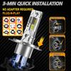 H4 LED Super Bright Headlights Bulb 3000000LM  Wireless Plug And Play Led Light for Car 6000K Spotlight Automobile Diode Lamp