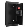 Wall Safe, 3-Tier Hidden Wall Mounted Safe with Password & Key, Q235 Cold-Rolled Steel In-Wall Box with LED Lighting, 2 Adjustable Shelves & 5 Key