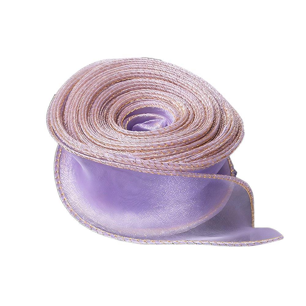 4cm Width Organza Ribbon Wired Design 10 Yards Length Wavy Edge Ribbon Satin Texture Yarn Material Fishtail Ribbon Wedding Decor