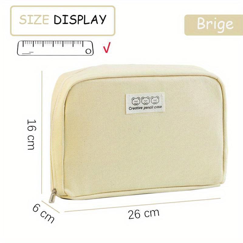 

Пенал большой емкости сумка сумка коробка для девочек японские корейские школы офисы принадлежности бежевый