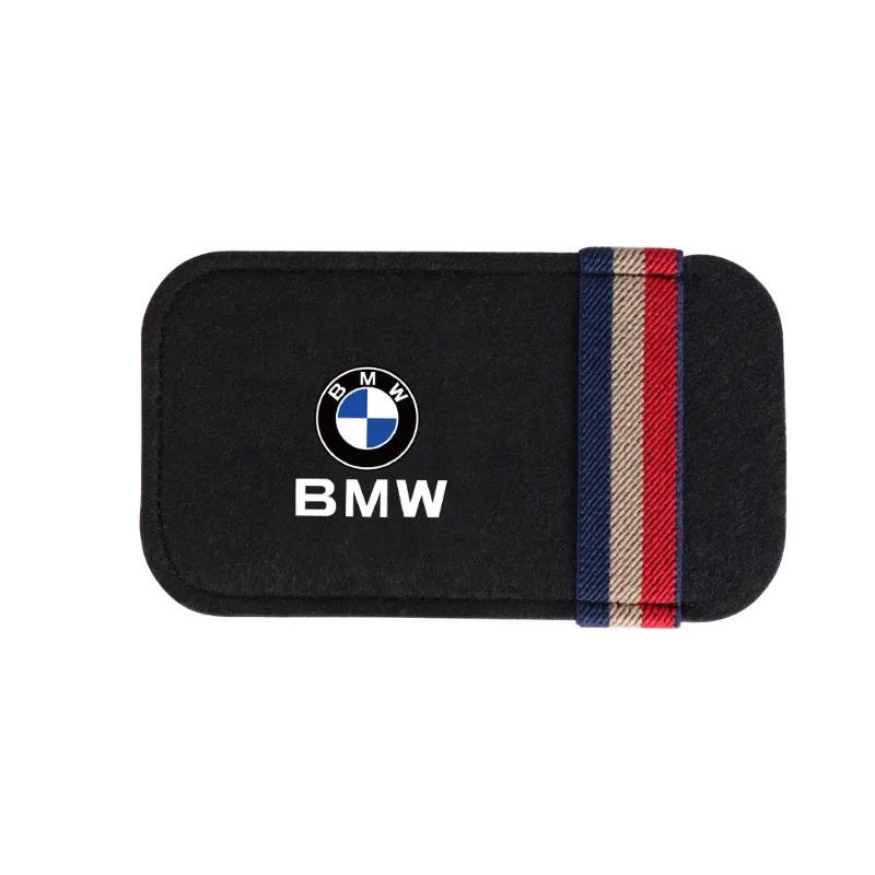 Für BMW Auto Sonnenblende Brillenetui Filzleder Verschleißfest Sonnenbrillenhalter Aufbewahrungsbox Universal Brillen Organizer Tasche