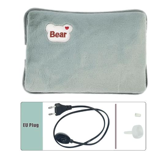 Rechargeable Hot Water Bottle - Cute Electric Hand Warmer (EU Plug), Reusable Hot Compress Bag & Pocket Warmer