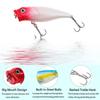 5pcs Popper Fishing Lure Kit 8.5g Spindrift Floating Lure Jig Fishing Hook Set Built in Steel Ball