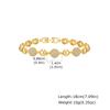 Hip Hop Rock Style Tennis Bracelet, 18K Gold Plated Classic Golden Bracelet, Zirconia Crystal Bracelet for Women Party Jewelry
