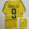 Vintage Brazil National Team Soccer Jersey Ronaldo 9 Classic Retro Football Shirt Short Sleeve Unisex