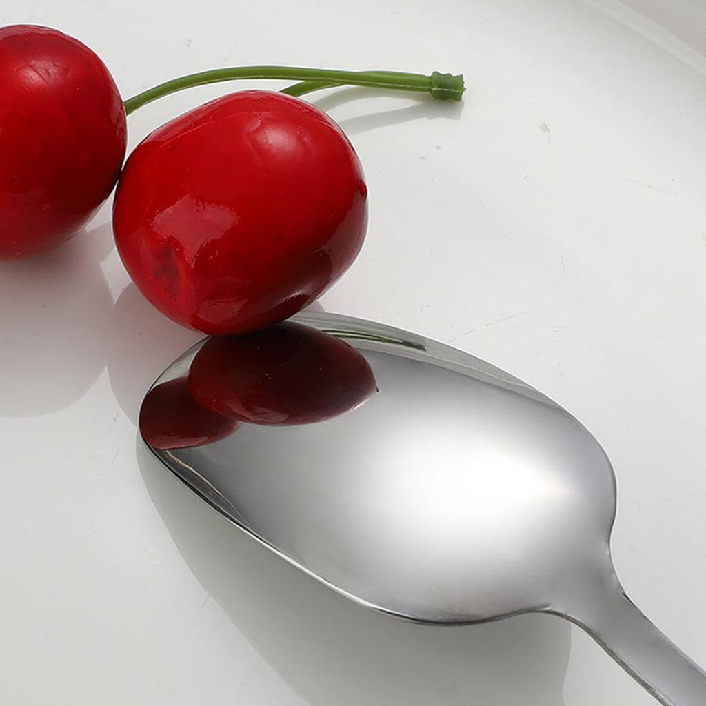 Stainless Steel Spoon Creative Color Korean  Household Thick Rice Spoon Spoon Spoon Spoon Soup Spoon Big Round Spoon