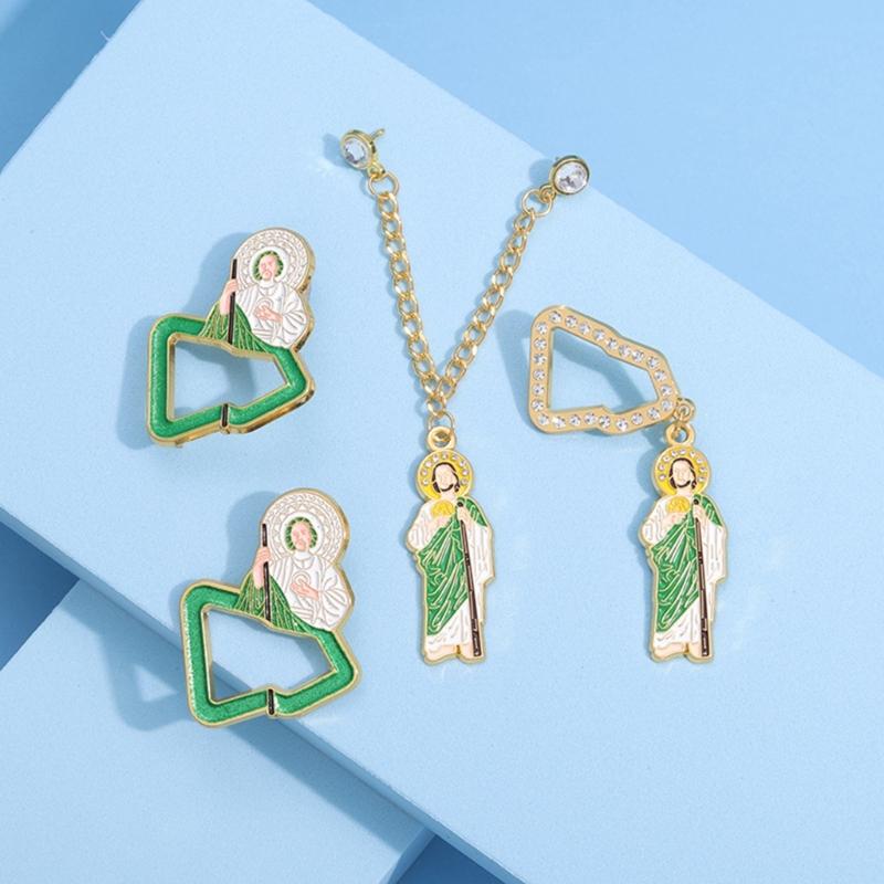 Brooch Pin Alloy Lapel Badge Hat Clip Stylish Breastpin Clothing Accessories for Religious Event and Fashion Enthusiasts