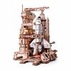 ROKR 3D Space Shuttle Wooden Puzzle, Dynamic Rocket Launch Model Building Kits, AS Home Desktop Decoration Gifts (446 Pieces,8 Hours Finished)