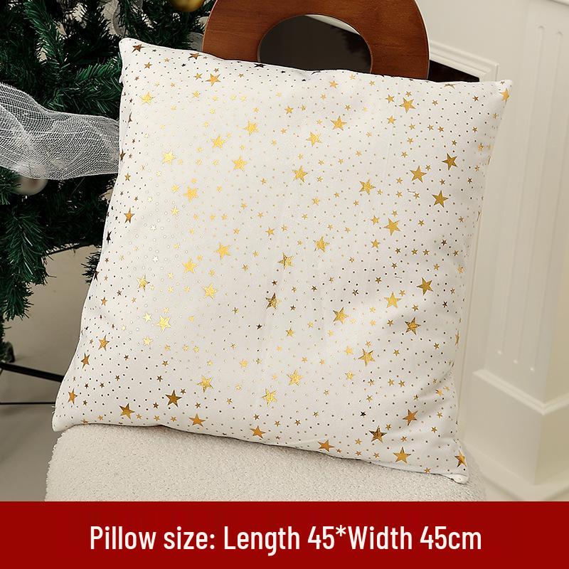 Festive Snowflake Velvet Lumbar Pillow Cover - Christmas Decorative Sofa Cushion