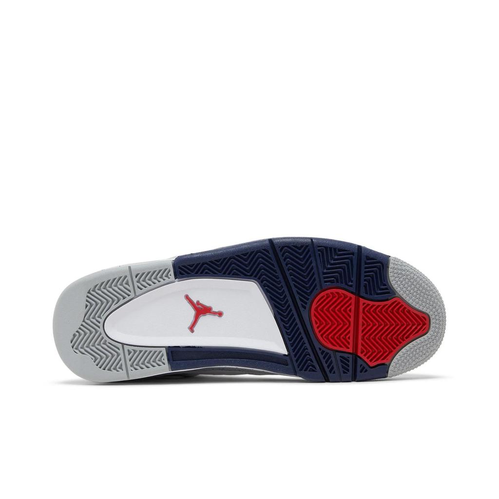 Air Jordan 4 Retro 'Midnight Navy' (Unisex) White / Midnight Navy / Light Smoke Grey / Fire Red Vintage Basketball Shoes DH6927 140