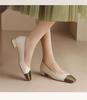 Summer Fashion New Sexy Low Heel Color Matching Professional Shallow Mouth Casual Comfortable Banquet Women's High Heels