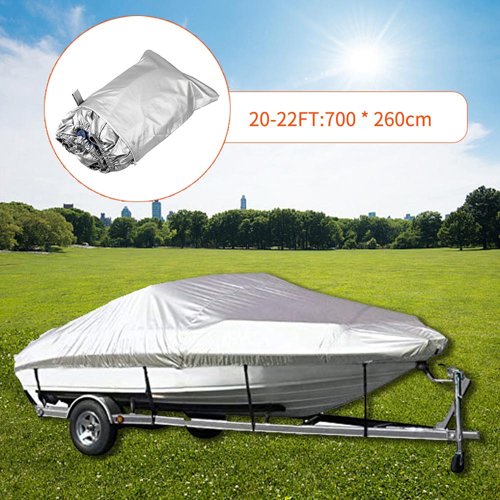 Boat Cover Yacht Outdoor Protection Waterproof Heavy Duty Silver Reflective 300D Oxford Fabric