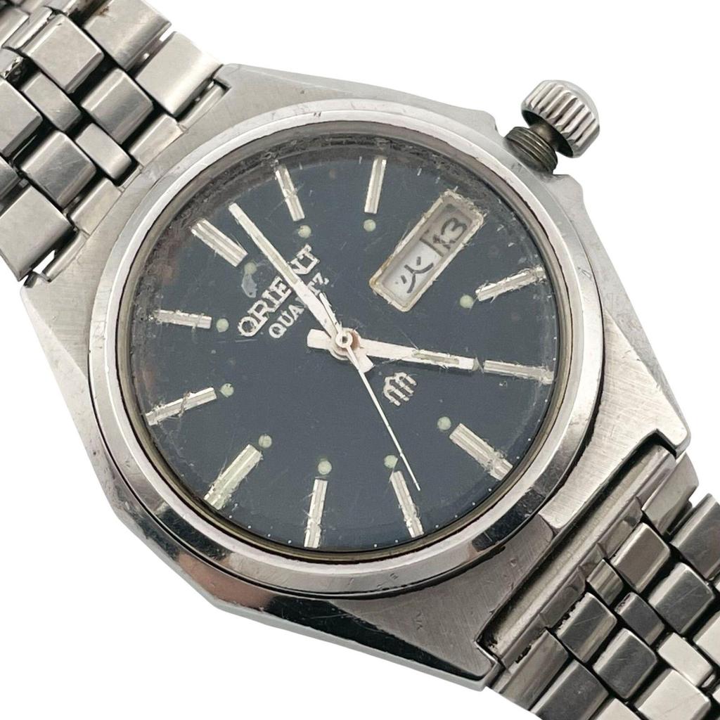 Used FUDO ORIENT watch GS029108-70 Quartz Day-Date 3-hand blue dial silver luminous [n53]