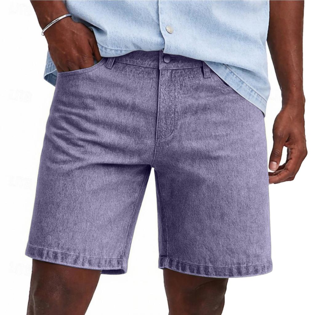 Men's Casual And Fashionable Distressed Washed Denim Shorts For Men - Loose And Straight Fit Shorts