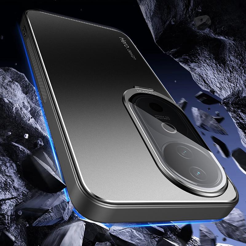 For vivo S19 5G Case with Lens Kickstand Shockproof PC+TPU Phone Cover
