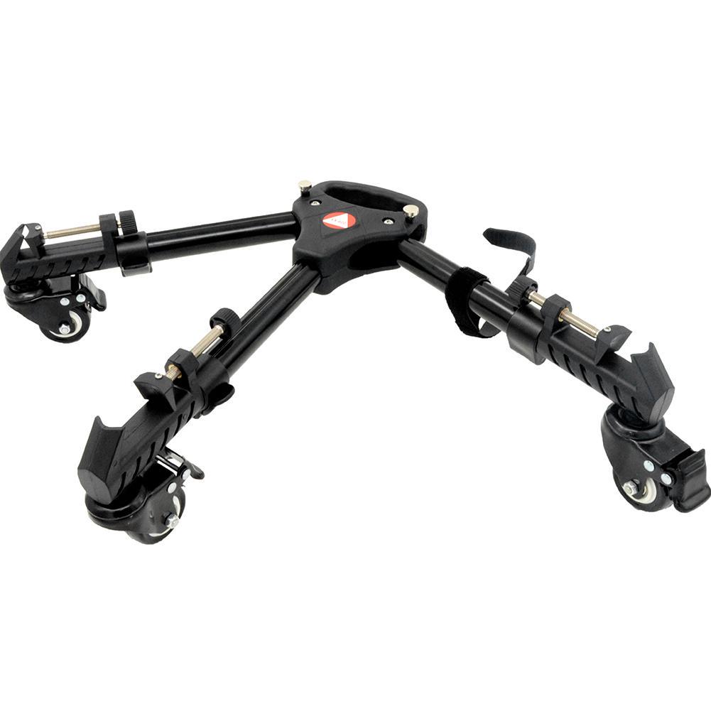 VX-600 Professional Heavy Duty Tripod Dolly with Wheels and Adjustable Leg Mounts Compatible with Canon Nikon Sony Cameras Camcorder Photo Video Lighting