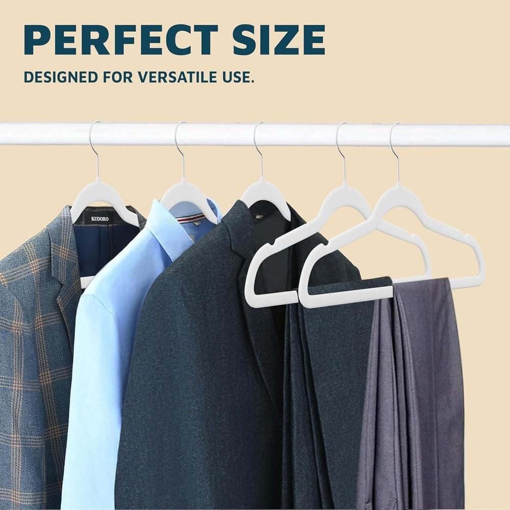 Velvet Clothes Hangers 360 Degree Swivel Hook Non-Slip Shoulder Notch Heavy Duty 10 lbs Capacity Wardrobe Organizer Set of 5