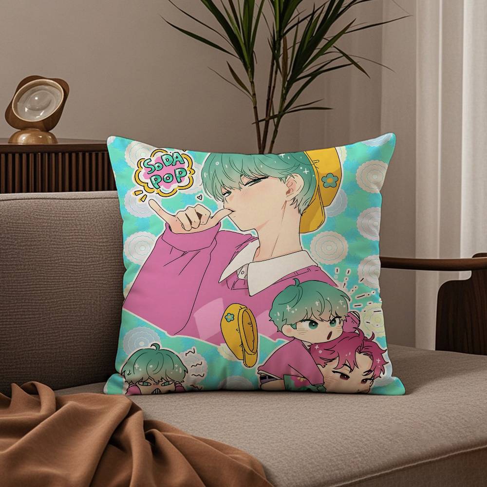 Korean Saja B-Boys KPOP Pillow Case Good Print Pillowcase Living Room Sofa Cushion Cover Bedroom Room Decor