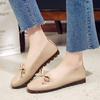 Women's Shallow Mouth Single Shoes Spring New Butterfly Bow Flat Bottom Anti Slip Comfortable Casual Soft Sole Shoes