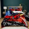 Racing Car Bedding Set 3D Printed for Adults, Queen and King Double Bedding, Home Textiles for Boys Duvet Cover Pillowcase