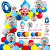 98 Stück/Set Cartoon Clown Bogen Girlande Set Folien Zahlenballons Latex Luft Ballons Babyparty Geburtstagsparty Dekorationen Zubehör