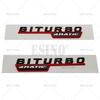 2 x 3D Biturbo 4Matic 4Matic+ Car Trunk ABS Emblem Rear Body Tailgate Fender Adhesive Badge for Mercedes Benz 2014 - 2016 QV2