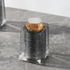 Porta Stuzzicadenti a Pressione in Resina Accessori per Soggiorno Testa Coperchio Acciaio Inossidabile Dispenser Stuzzicadenti Porta Cotton Fioc