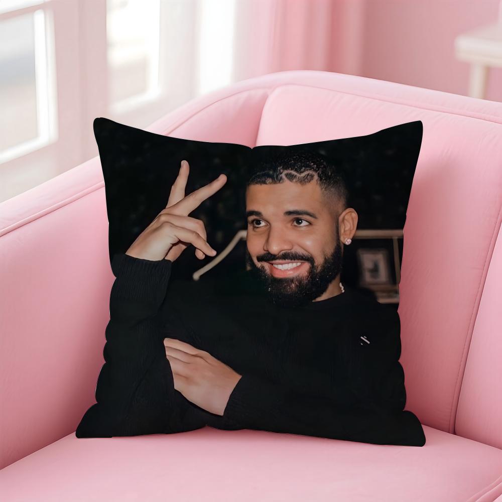 Hot Cool Singer DDrake Cushion Cover Pillowcase Short Plush Invisible zipper Room Sofa Cushion Cover