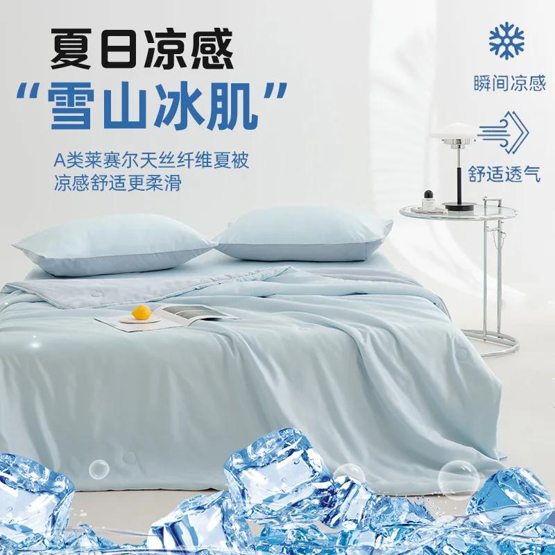 2025 Class A Lyocell Tencel Summer Quilt Summer Cool Feeling Air Conditioner Washed Silk Summer Cool Quilt New Light Luxury