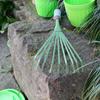 Iron 9Teeth Garden Rake 15.5 Inch Leaf Broom Cleaning Rake Hand Rake  Yard