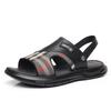 Sandals Men's 2025 Summer Middle-aged and Elderly Breathable One-pedal Dual-purpose Shoes Casual Beach Shoes 2025