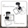 Plafonnier - NETTLIFE - E14 - Spot orientable 350° - Métal noir - 1 ampoule (non fournie)