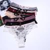 Sexy lace polka dot mesh thong hollow low waist T pants female temptation hip lift sexy panties