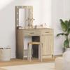 Makeup Table with Door 2 pcs Brown 50 x 41 x 135 cm Particleboard