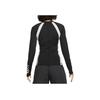 Nike Sportswear Color Block Logo Slim Fit Long Sleeve T-Shirt Women Tops Black DM6081-010