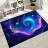 Dreamy Galaxy Universe Space Stars Black Hole Earth Rug for Bedroom Living Room Sofa Home Doormat Decor,Kid Non-slip Floor Mat