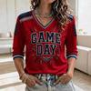 Women's Rugby Fan Shirt 3/4 Sleeve Sports Support Top